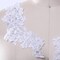 1 Pair White Beaded Lace Appliques Bridal Wedding Dress Embellishments with Sequins & Pearls